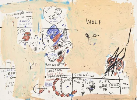 Zeefdruk Basquiat - Wolf Sausage