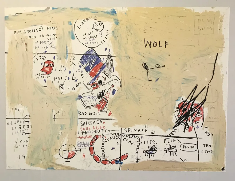Zeefdruk Basquiat - Wolf Sausage