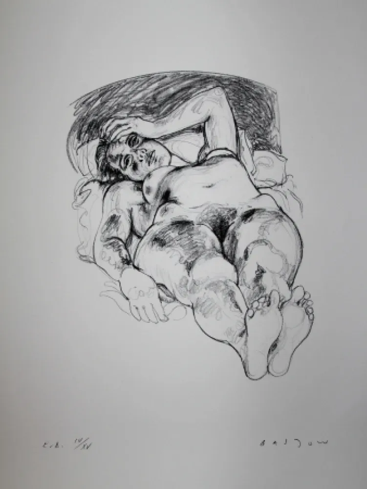 Lithografie Bastow - Nu  Féminin / Female Nude - 1