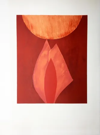 Lithografie Bazaine - AFF AVT MAM (BLASONS). Lithographie originale de 1975.