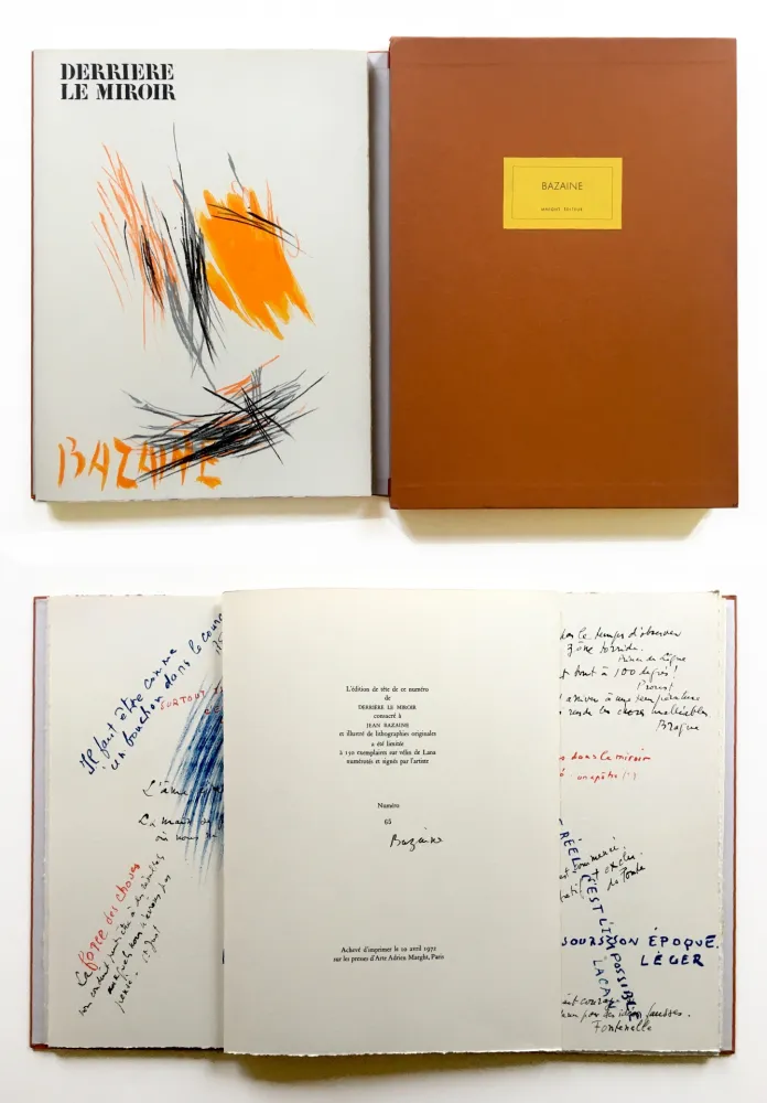 Geïllustreerd Boek Bazaine - BAZAINE. Derrière le miroir, n° 197.‎ 1972. TIRAGE DE LUXE SIGNÉ.