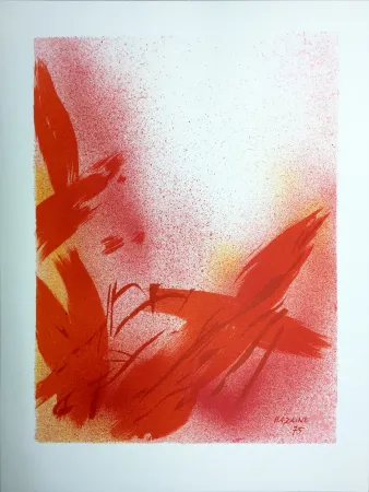 Lithografie Bazaine - MONOGRAPHIE EN ROUGE (1975) sur vélin de Rives.