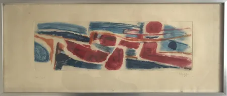 Aquatint Bazaine - Sans titre (Le nageur)