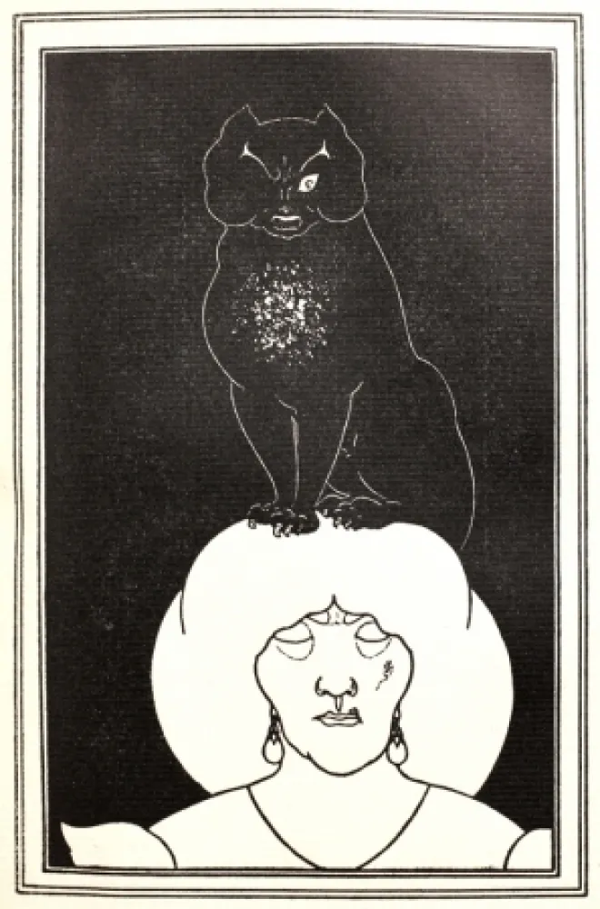 Reliëf Beardsley - The black Cat
