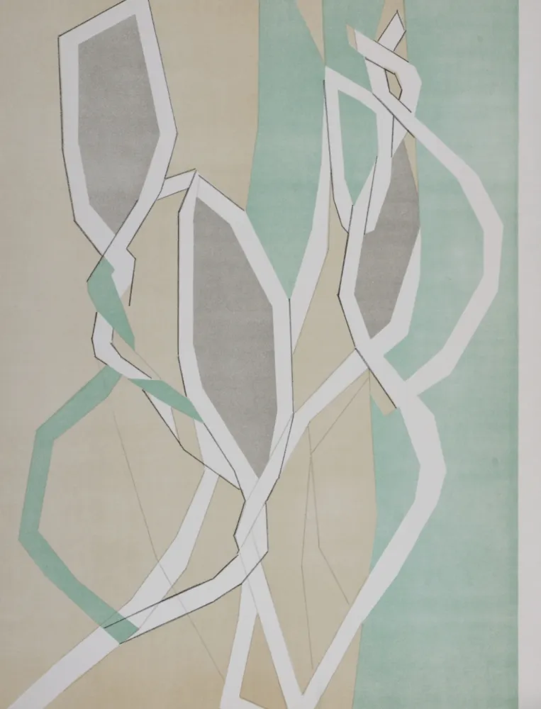 Lithografie Beaudin - Composition en vert, 1962