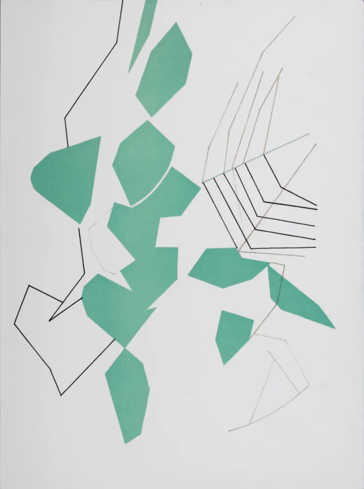 Lithografie Beaudin - Feuilles évadées, 1972