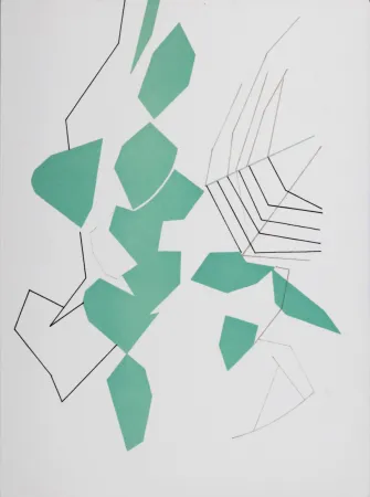 Lithografie Beaudin - Feuilles évadées, 1972