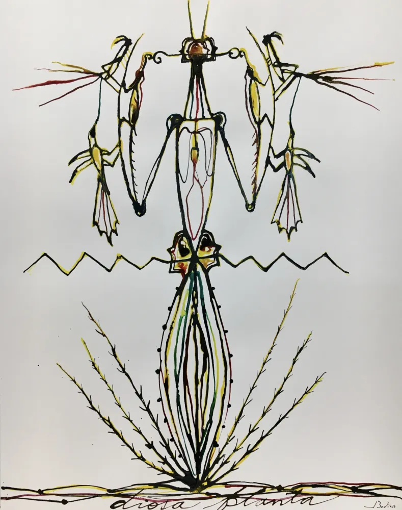 Zeefdruk Bedia - Dama Mantis