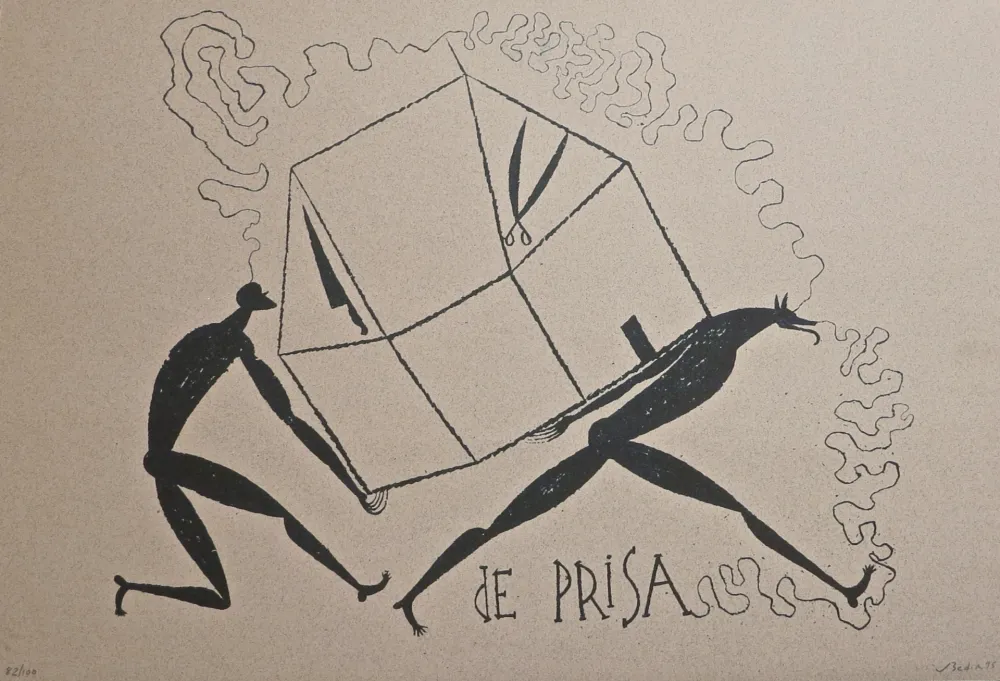 Lithografie Bedia - De Prisa