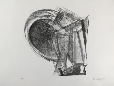 Lithografie Belling - Entwurf für Metallplatten und Draht II 