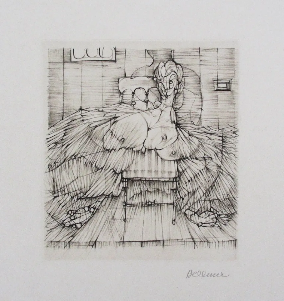 Ets En Aquatint Bellmer - Chaise Napoléon