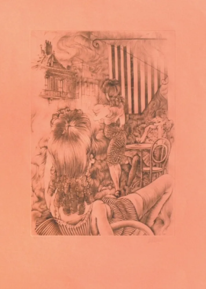 Ets En Aquatint Bellmer - Incendie à marseille