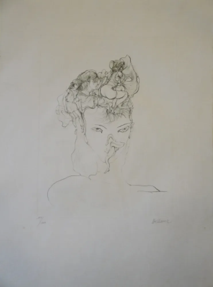 Gravure Bellmer - Jeune-fille