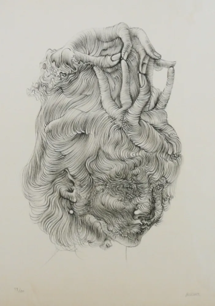 Lithografie Bellmer - LE CHAPEAU MAIN