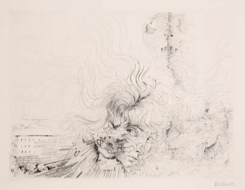 Gravure Bellmer - Les Milles en Feu 