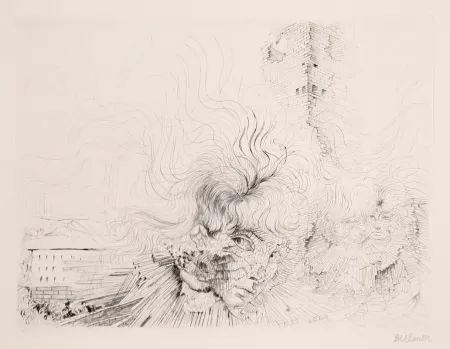 Gravure Bellmer - Les Milles en Feu 