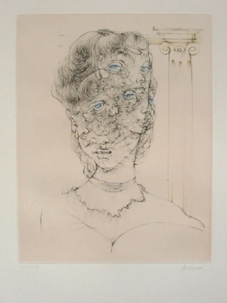 Ets En Aquatint Bellmer - Les yeux bleus