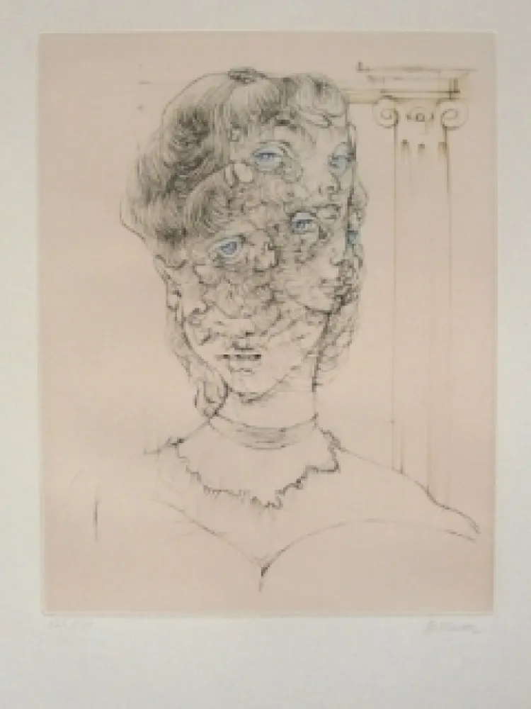 Ets En Aquatint Bellmer - Les yeux bleus