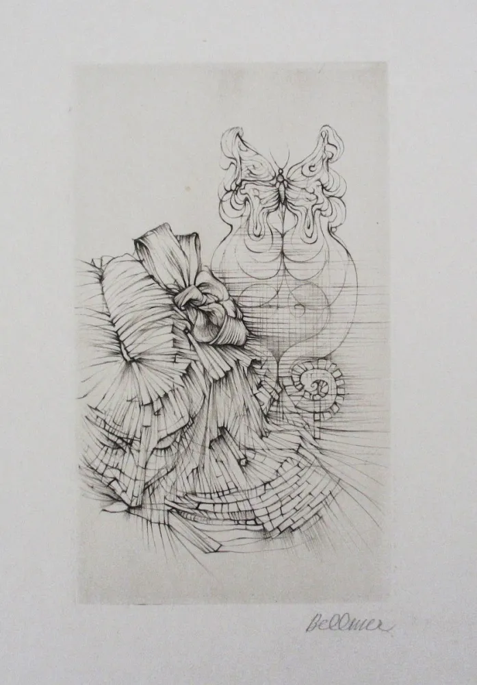 Ets En Aquatint Bellmer - Métamorphose (Papillon)