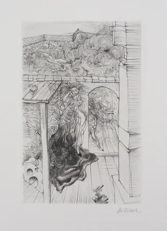Ets En Aquatint Bellmer - Retable