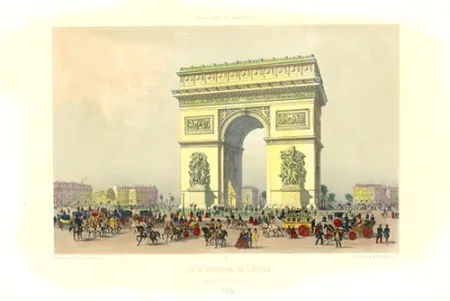 Lithografie Benoist - Arc de Triomphe de l'Etoile