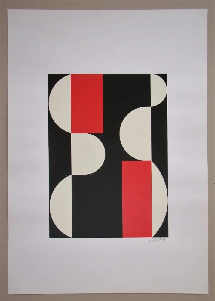 Zeefdruk Béöthy Steiner - Composition, 1970