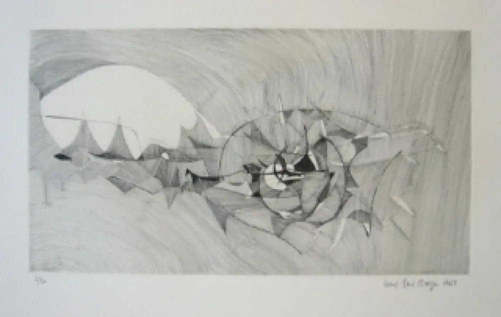 Gravure Berge - Quadrige