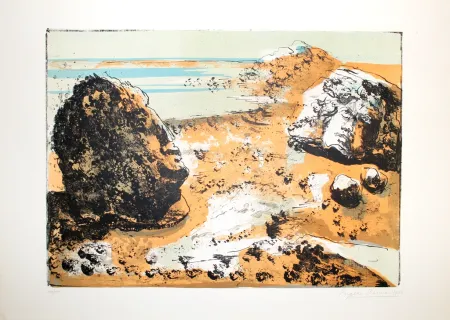 Lithografie Berman - Landschaft / Landscape