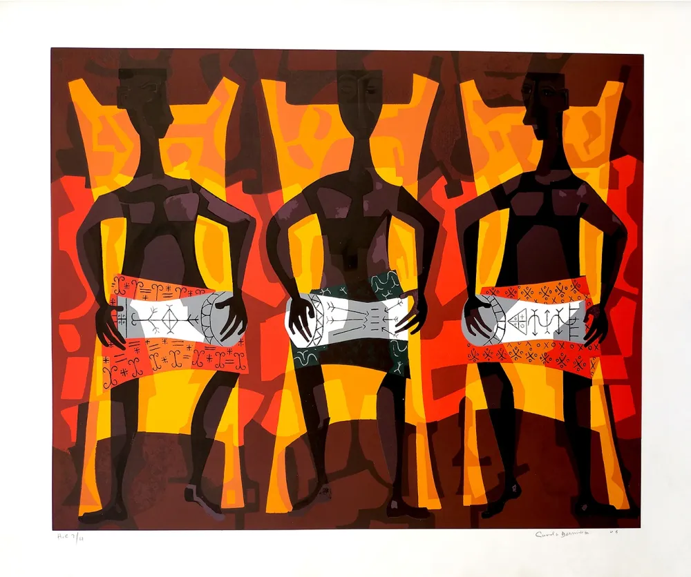 Zeefdruk Bermúdez - Los tres músicos