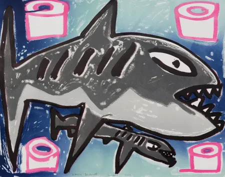 Lithografie Bernhardt - Swimmers