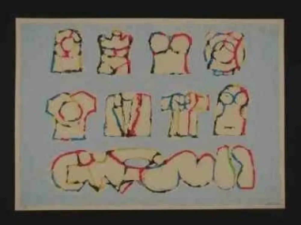 Zeefdruk Berrocal - Sans titre