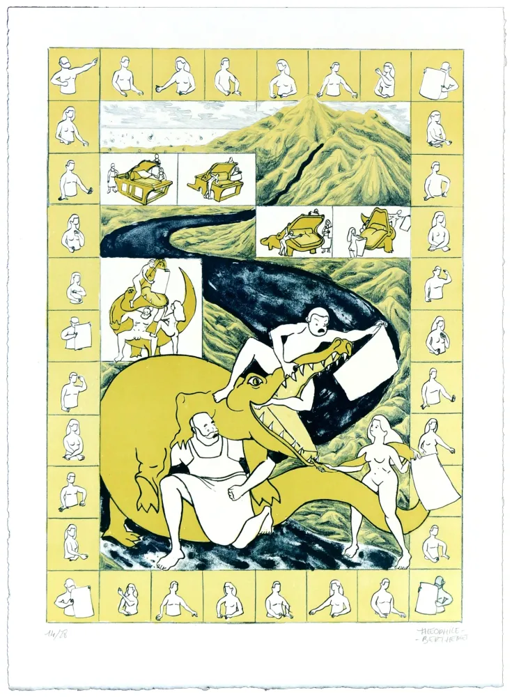 Lithografie Berthemet - Sans titre