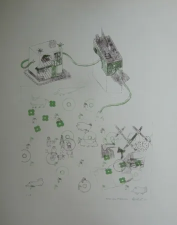 Lithografie Bertholo - Sans titre