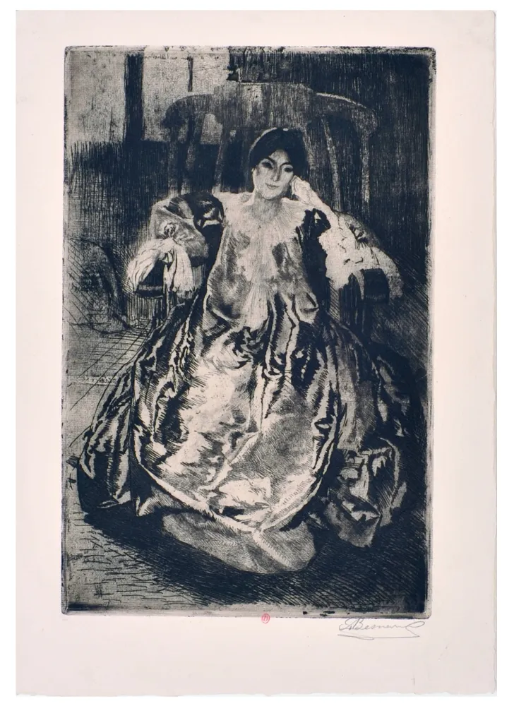 Ets Besnard - La rêveuse : eau-forte