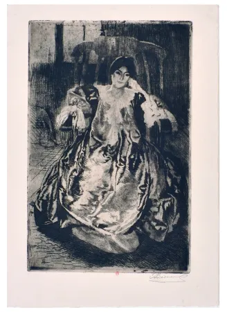 Ets Besnard - La rêveuse : eau-forte