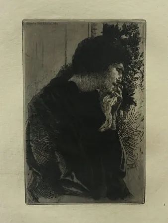 Gravure Besnard - Tristesse