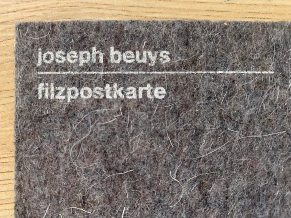 Zeefdruk Beuys - Filzpostkarte