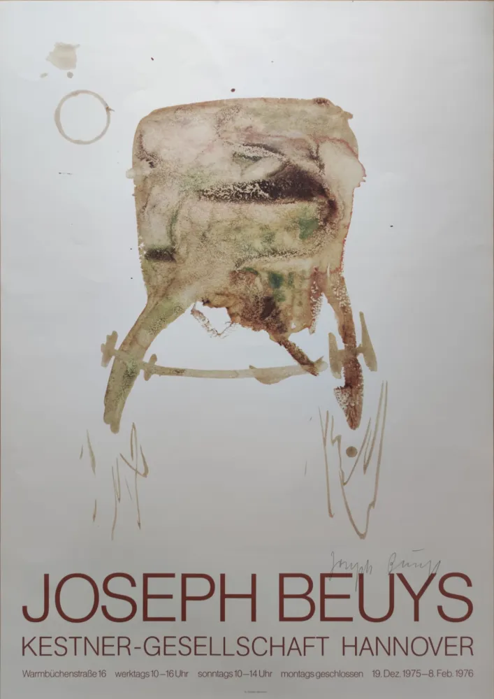 Zeefdruk Beuys -  Kestner-Gesellschaft Hannover, 1976. 