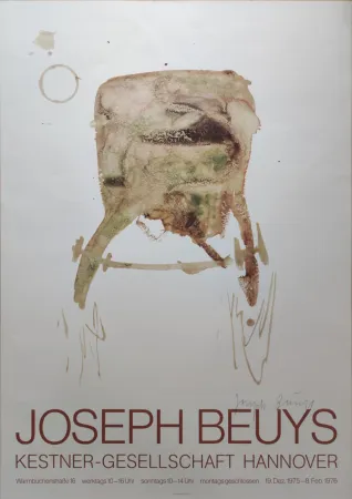 Zeefdruk Beuys -  Kestner-Gesellschaft Hannover, 1976. 