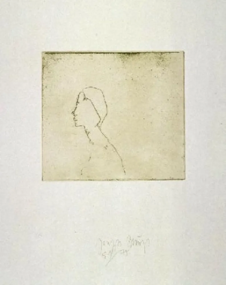 Ets En Aquatint Beuys - Kopf H.B