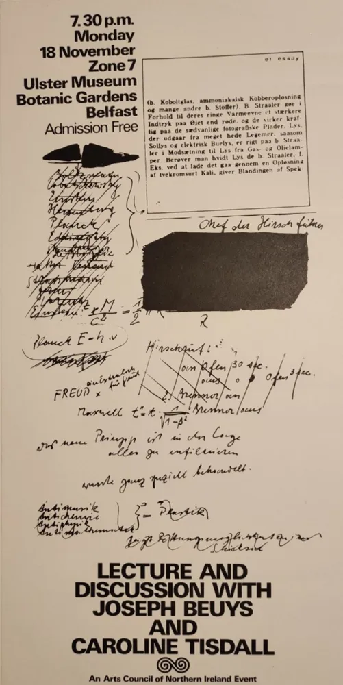 Offset Beuys - „Lecture and discussion with Joseph Beuys and Caroline Tisdall.“, 1974.