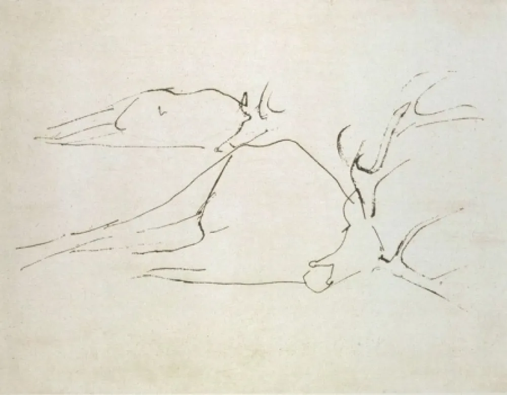 Ets En Aquatint Beuys - Zirkulationszeit: Tote Hirsche