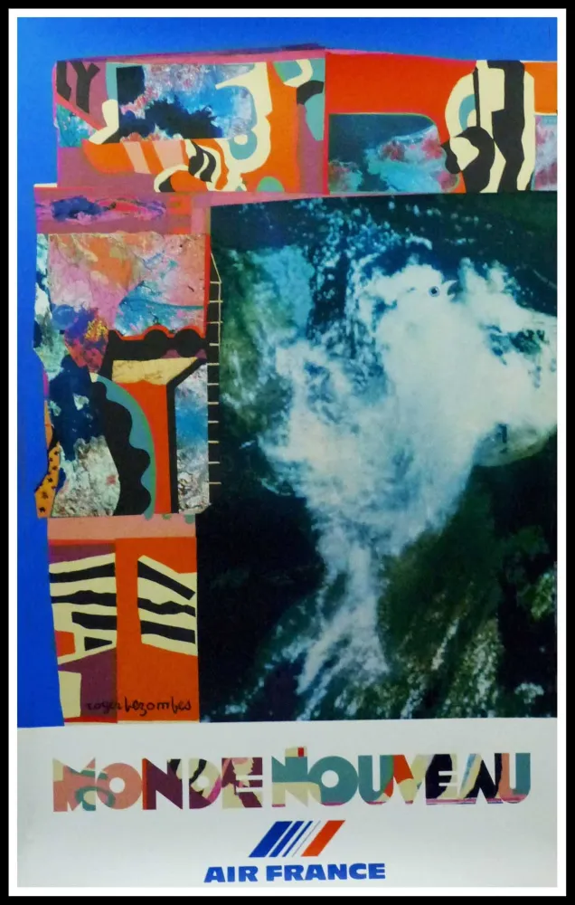 Poster Bezombes - AIR FRANCE MONDE NOUVEAU