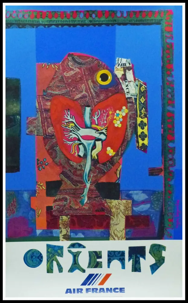 Poster Bezombes - AIR FRANCE ORIENTS