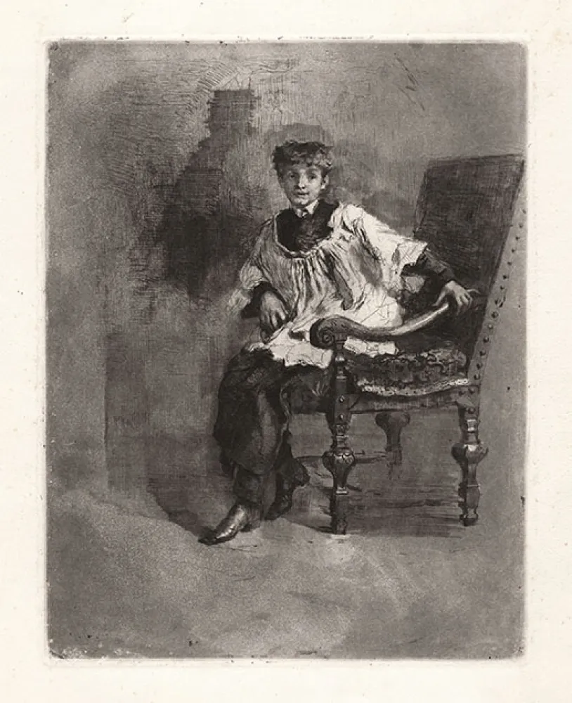 Ets En Aquatint Bianchi - CHIERICO SEDUTO