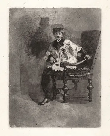 Ets En Aquatint Bianchi - CHIERICO SEDUTO