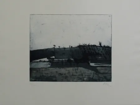 Ets En Aquatint Biederbick - Landschaft / Landscape