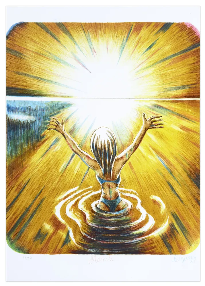 Lithografie Bigum - Mars