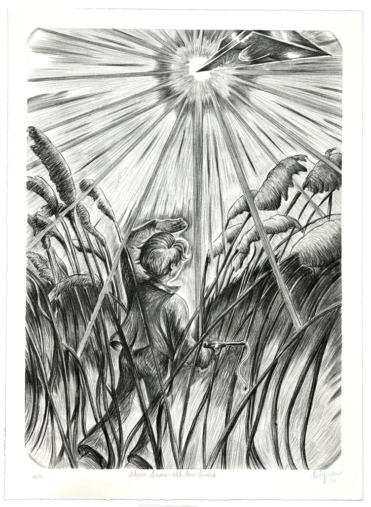 Lithografie Bigum - New times all the times 