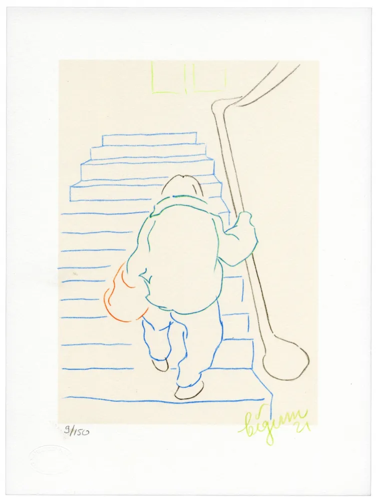 Lithografie Bigum - Sans Titre